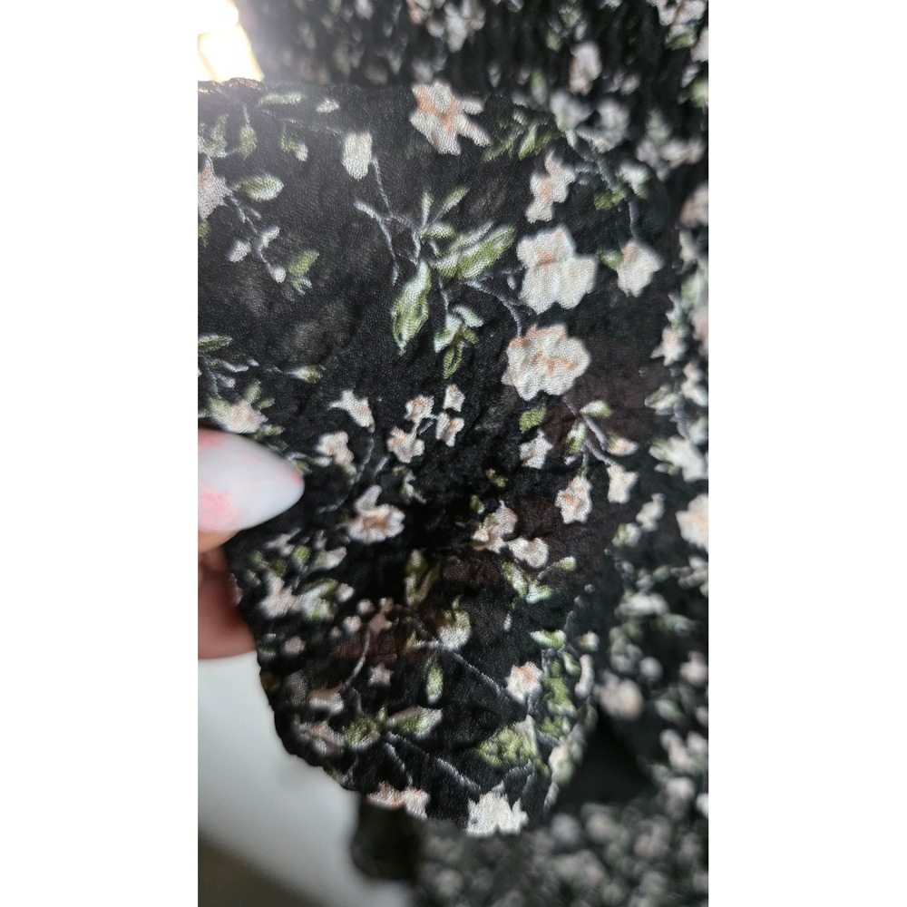 VICI x Gina Black Floral Strapless Corset Lace Up Tiered Maxi Dress - Picture 10 of 10